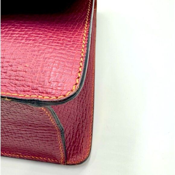 Auth Loewe Bordeaux Leather Barcelona Bag - Picture 9 of 15